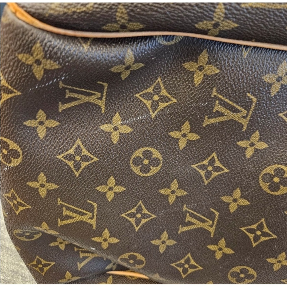 LOUIS VUITTON Evasion Vintage Leather Travel Bag Large Handbag Monogram VTG RARE - Picture 13 of 14